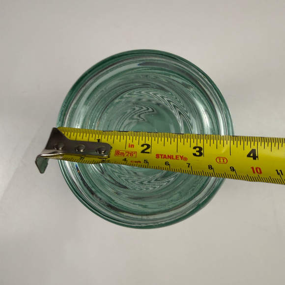 Unbranded Green Glass Ribbed Jar with lid made in Canada - Picture 12 of 12